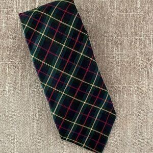 Brooks Brothers navy tartan plaid tie